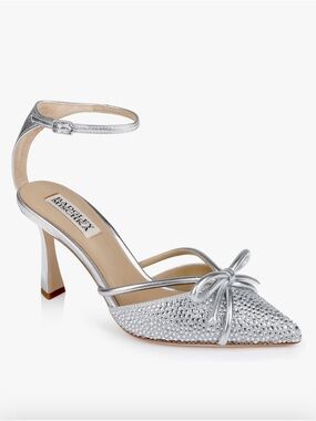 New Badgley Mischka Ann Silver Heels in Size 8